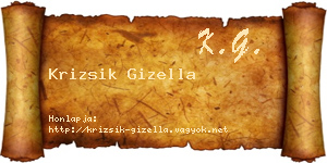 Krizsik Gizella névjegykártya